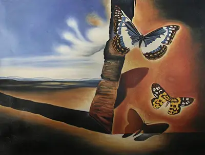 Landscape with Butterflies (Paysage aux papillons) Salvador Dali